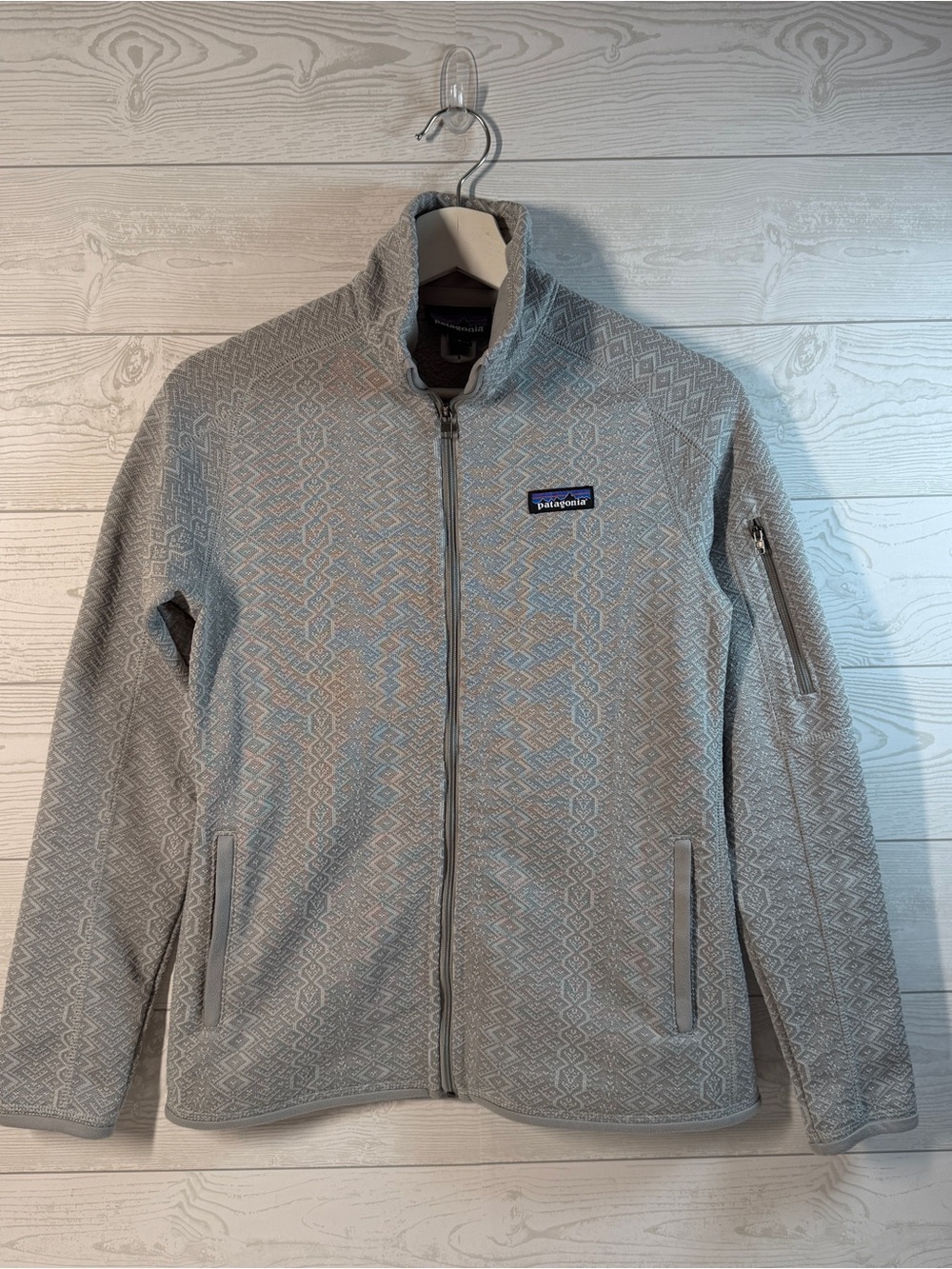 Patagonia Better Sweater Full Zip Geometric Gray Jacket Women’s Size S